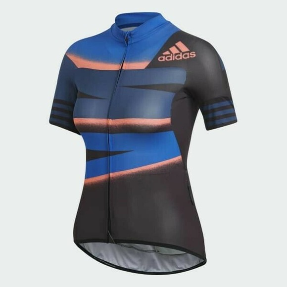 adidas Women's Adistar Cycling Jersey Tech Blue M - Picture 2 of 12